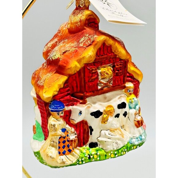 Christopher Radko 8 Eight Maids a Milking Glass Ornament 12 Days of Christmas